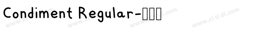 Condiment Regular字体转换